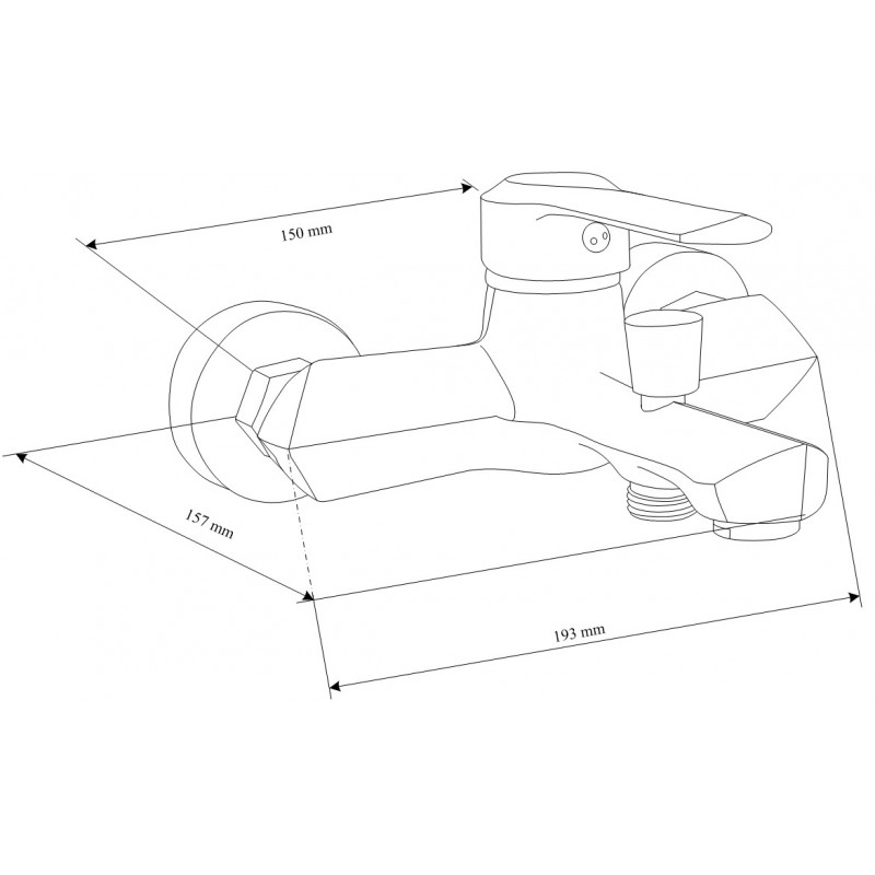 Mexen Sabre R05 батерия за вана с душ комплект, черна - 7213R05-70
