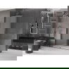 Mexen Velar преграда за душ кабина сгъваема Walk-in 140 x 200 см, матово стъкло 8 мм, gun metal - 871-140-000-33-95