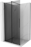 Mexen Velar разтегляема душ параван Walk-in 70 x 200 см, графит 8 мм, gun metal - 871-070-000-43-95
