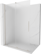 Mexen Velar разтегателна стена за душ Walk-in 150 x 200 см, матово стъкло 8 мм, четкан никел - 871-150-000-33-97