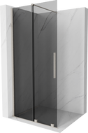 Mexen Velar подвижна стена за душ Walk-in 80 x 200 см, графит 8 мм, четка за никел - 871-080-000-43-97
