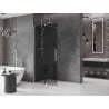 Mexen Velar разтегателна душ кабина Walk-in 120 x 200 см, графит 8 мм, четкан никел - 871-120-000-43-97