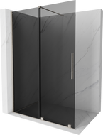 Mexen Velar плъзгаща се душ кабина Walk-in 150 x 200 см, графит 8 мм, четкан никел - 871-150-000-43-97