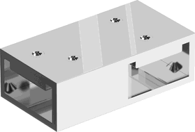 Mexen свързващ елемент Т за стенни конзоли, хром - 800-09-01