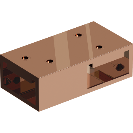 Mexen T връзка за стенни държачи, розово злато - 800-09-60