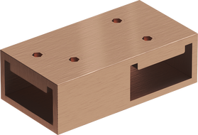 Mexen T съединител за стенни стойки, четкана мед - 800-09-65