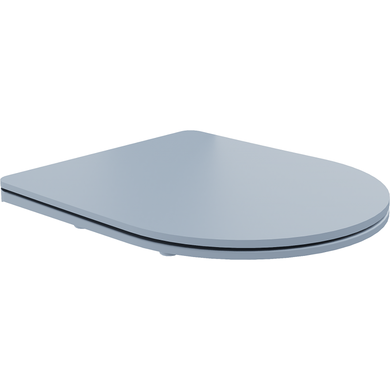 Mexen бавно падаща седалка Slim, дуропласт, сиво-син мат - 39740069