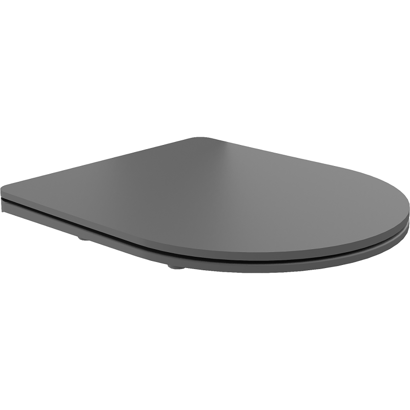 Mexen седалка с плавно спускане slim, дуропласт, тъмно сива мат - 39740071