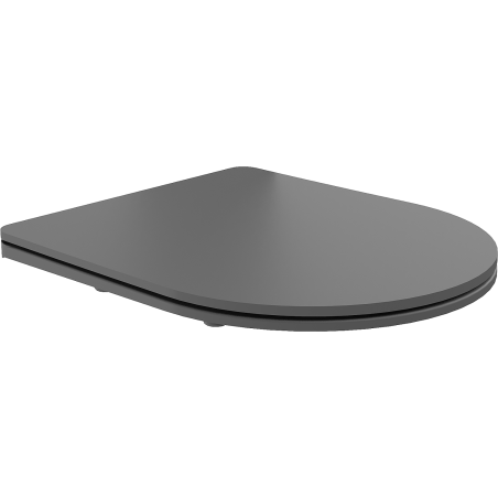 Mexen седалка с плавно спускане slim, дуропласт, тъмно сива мат - 39740071