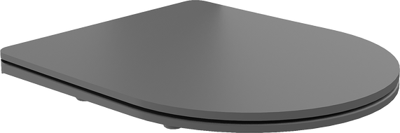 Mexen седалка с плавно спускане slim, дуропласт, тъмно сива мат - 39740071