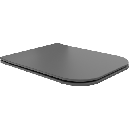 Mexen Madox седалка за тоалетна, тънко падаща, дуропласт, тъмно сиво мат - 39154061