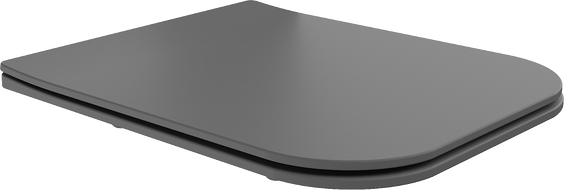 Mexen Madox седалка за тоалетна, тънко падаща, дуропласт, тъмно сиво мат - 39154061