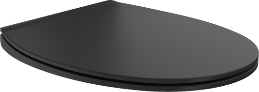 Mexen Egg седалка с плавно спускащ се капак, тънък, дуропласт, черен мат - 39243085