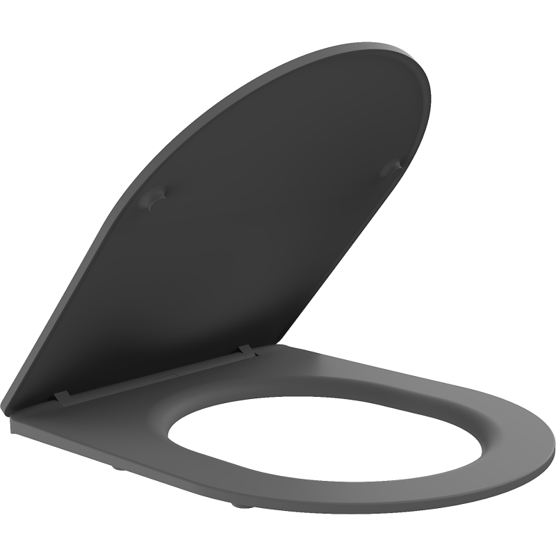 Mexen седалка с плавно спускане slim, дуропласт, тъмно сива мат - 39740071