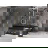 Mexen Velar L Duo плъзгаща се душ кабина 100 x 90 см, прозрачна, златна четка - 871-100-090-02-03-55