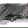 Mexen Velar L Duo плъзгаща се душ кабина 90 x 80 см, замръзнала, четка от пистолет сив - 871-090-080-02-33-66