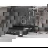 Mexen Velar L Duo плъзгаща се душ кабина 90 x 80 см, матирано стъкло, черна - 871-090-080-02-33-70