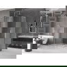Mexen Velar L Duo плъзгаща се душ кабина 90 x 80 см, матово стъкло, изчеткан никел - 871-090-080-02-33-97