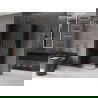 Mexen Velar L Duo плъзгаща кабина за душ 100 x 90 см, графит, розово злато - 871-100-090-02-43-60