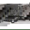 Mexen Velar L Duo плъзгащ се душ кабина 100 x 90 см, графит, четкано злато - 871-100-090-02-43-55