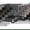 Mexen Velar L Duo плъзгаща душ кабина 90 x 80 см, графит, черен - 871-090-080-02-43-70