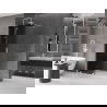 Mexen Velar разтегателна душова стена Walk-in 150 x 200 см, графит 8 мм, бяла - 871-150-000-43-20