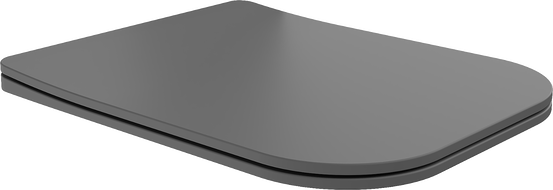 Mexen Teo бавно затваряща се седалка Slim, дуропласт, тъмно сив мат - 39840071