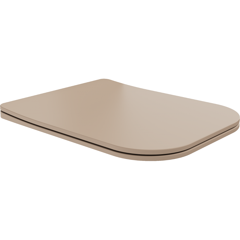 Mexen Teo седалка с бавно падане slim, дуропласт, капучино мат - 39840064