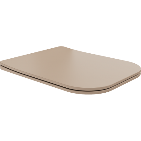 Mexen Teo бавно падаща седалка slim, duroplast, матово капучино - 39840064