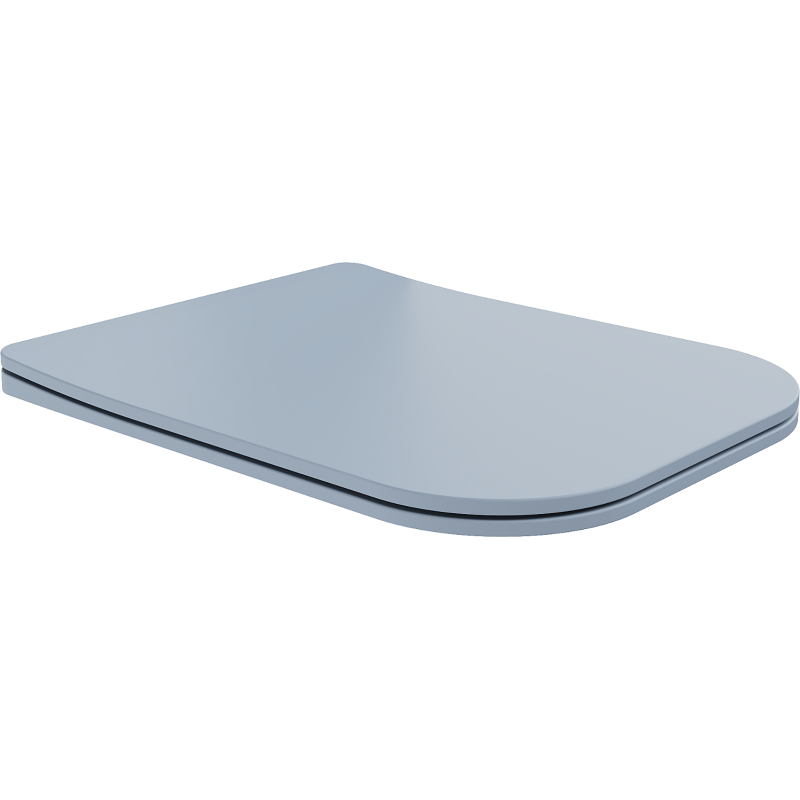 Mexen Teo плавно падаща тънка седалка, дуропласт, сиво-син мат - 39840069