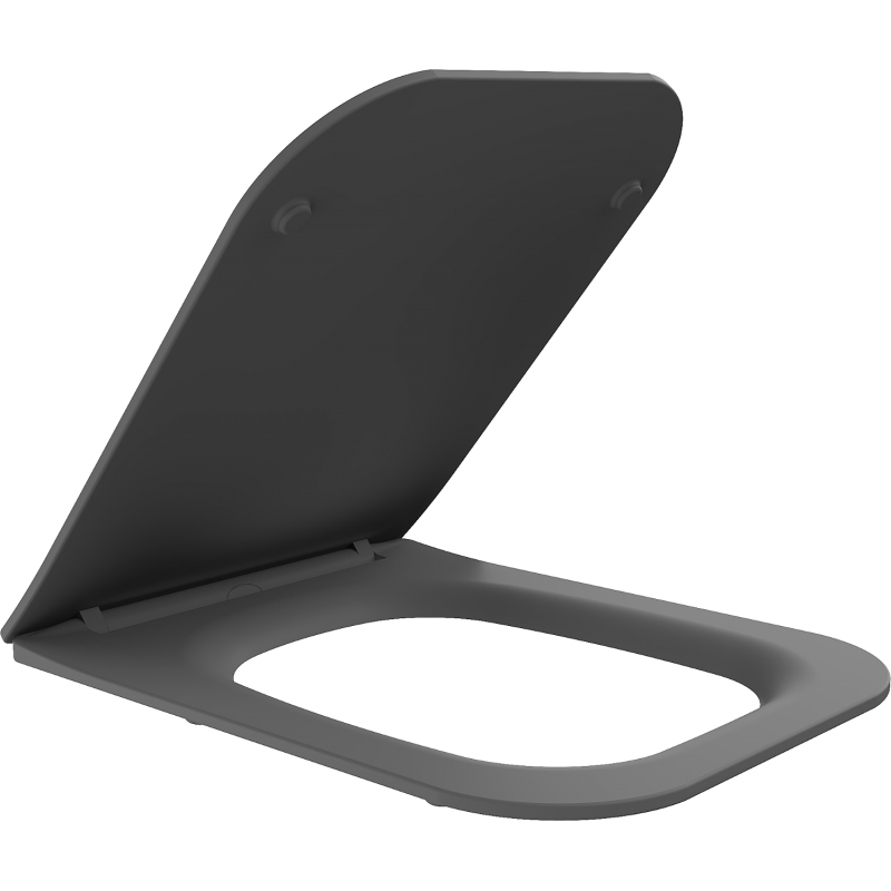 Mexen Madox седалка за тоалетна, тънко падаща, дуропласт, тъмно сиво мат - 39154061