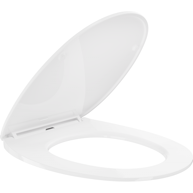 Mexen Egg седалка за тоалетна със забавено затваряне, тънка, дуропласт, бял гланц - 39243000