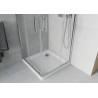 Mexen Rio квадратна душ кабина 70 x 70 см, прозрачна, хром + корито Flat, бял