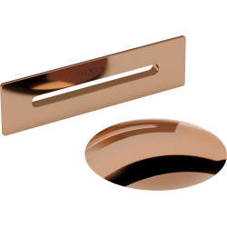 Mexen Uni универсален сифон с преливник за свободностояща вана, розово злато - 5100-60