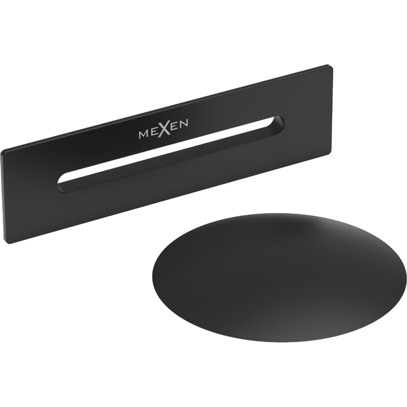 Mexen Uni изпразнител с преливник за свободностояща вана, черен - 5100-70