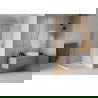 Mexen Rio квадратна душова кабина 80 x 80 см, прозрачна, хром + душка Flat, бяла - 860-080-080-01-00-4010