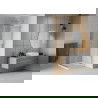 Mexen Rio квадратна душова кабина 90 x 90 см, прозрачна, хром + плосък под, бял - 860-090-090-01-00-4010