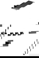 Mexen Fall вграден душ комплект, черен - 7602-04-70