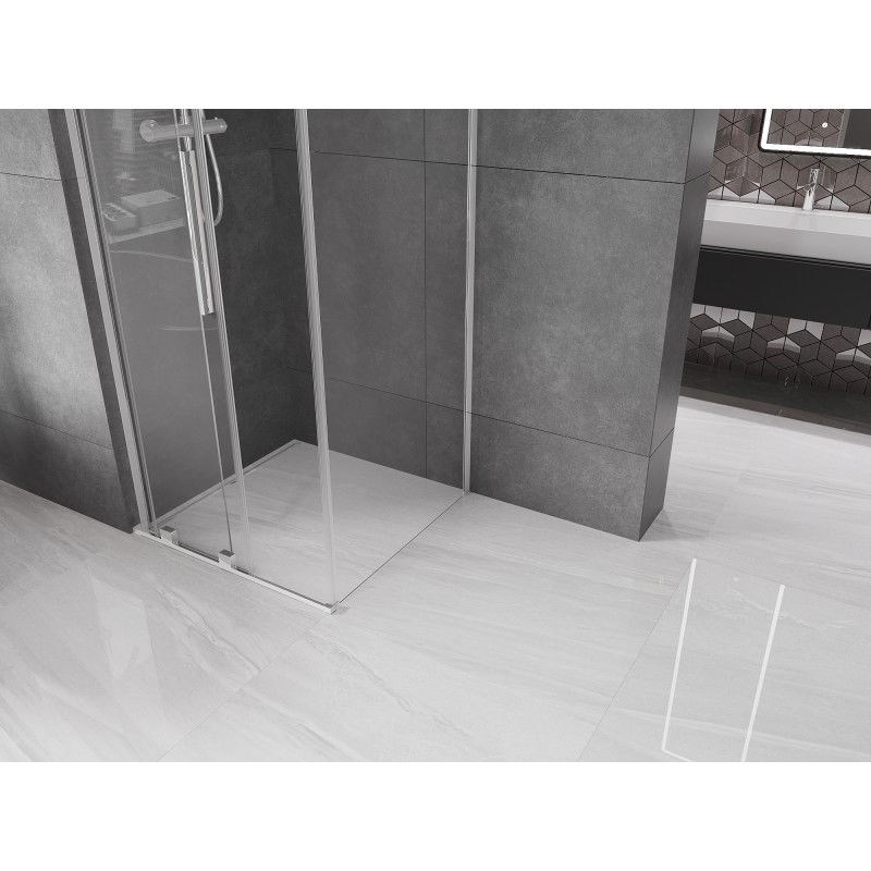 Mexen Velar L плъзгаща се душ кабина 90 x 90 cm, прозрачна, хром - 871-090-090-03-01