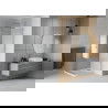 Mexen Rio квадратна душ кабинка 80 x 80 см, линии, хром + поддън Flat, бял - 860-080-080-01-20-4010