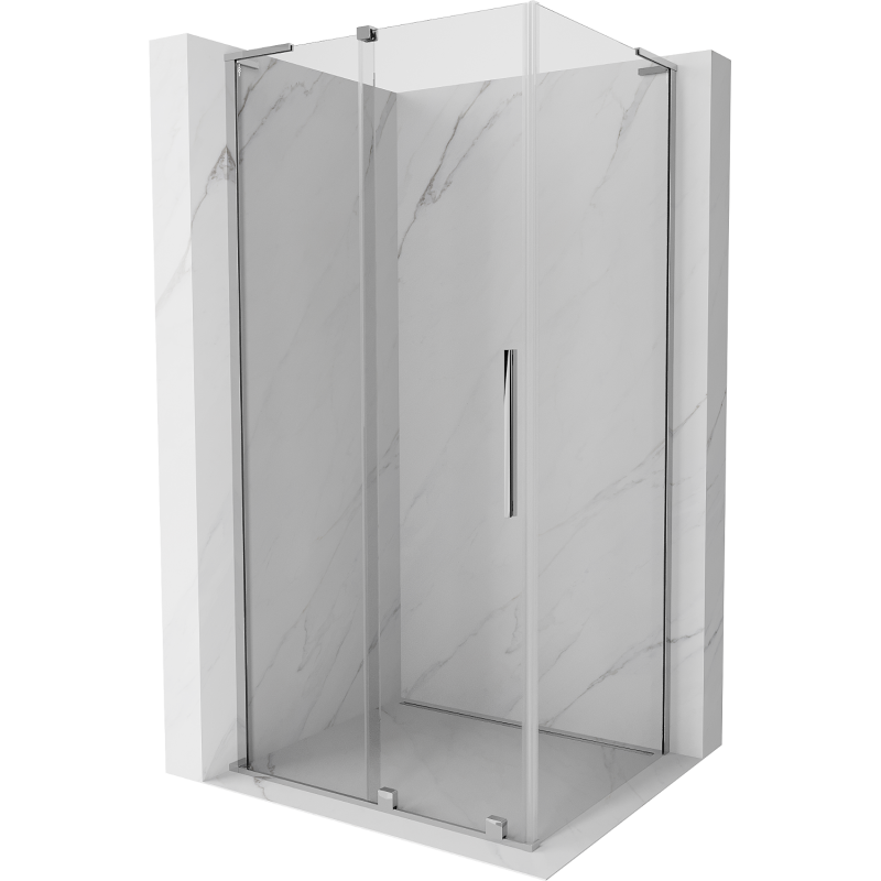 Mexen Velar L плъзгаща се душ кабина 120 x 110 см, прозрачна, хром - 871-120-110-03-01
