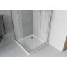 Mexen Rio квадратна душ кабина 70 x 70 см, матирана, хром + корито Flat, бял