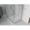 Mexen Rio квадратна душ кабина 70 x 70 см, матирана, хром + корито Flat, бял