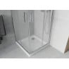 Mexen Rio Квадратна душ кабина 90 x 90 см, матирана, хром + корито Flat, бяло