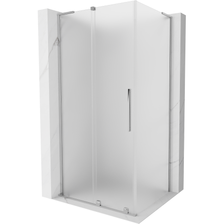 Mexen Velar L плъзгаща душ кабина 120 x 110 см, матирано, хром - 871-120-110-33-01
