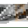 Mexen Rio квадратна душ кабина 80 x 80 см, графит, хром + плоча Flat, бяла - 860-080-080-01-40-4010