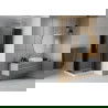 Mexen Rio квадратна душ кабина 80 x 80 см, графит, хром + плоча Flat, бяла - 860-080-080-01-40-4010