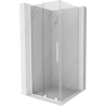 Mexen Velar L плъзгаща се душ кабина 120 x 120 см, прозрачна, бяла - 871-120-120-03-20