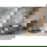 Mexen Rio душ кабина квадратна 80 x 80 см, прозрачна, хром + душ под Flat, черен - 860-080-080-01-00-4070