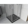 Mexen Rio Квадратна душ кабина 80 x 80 см, мат, хром + поддушник Flat, черен